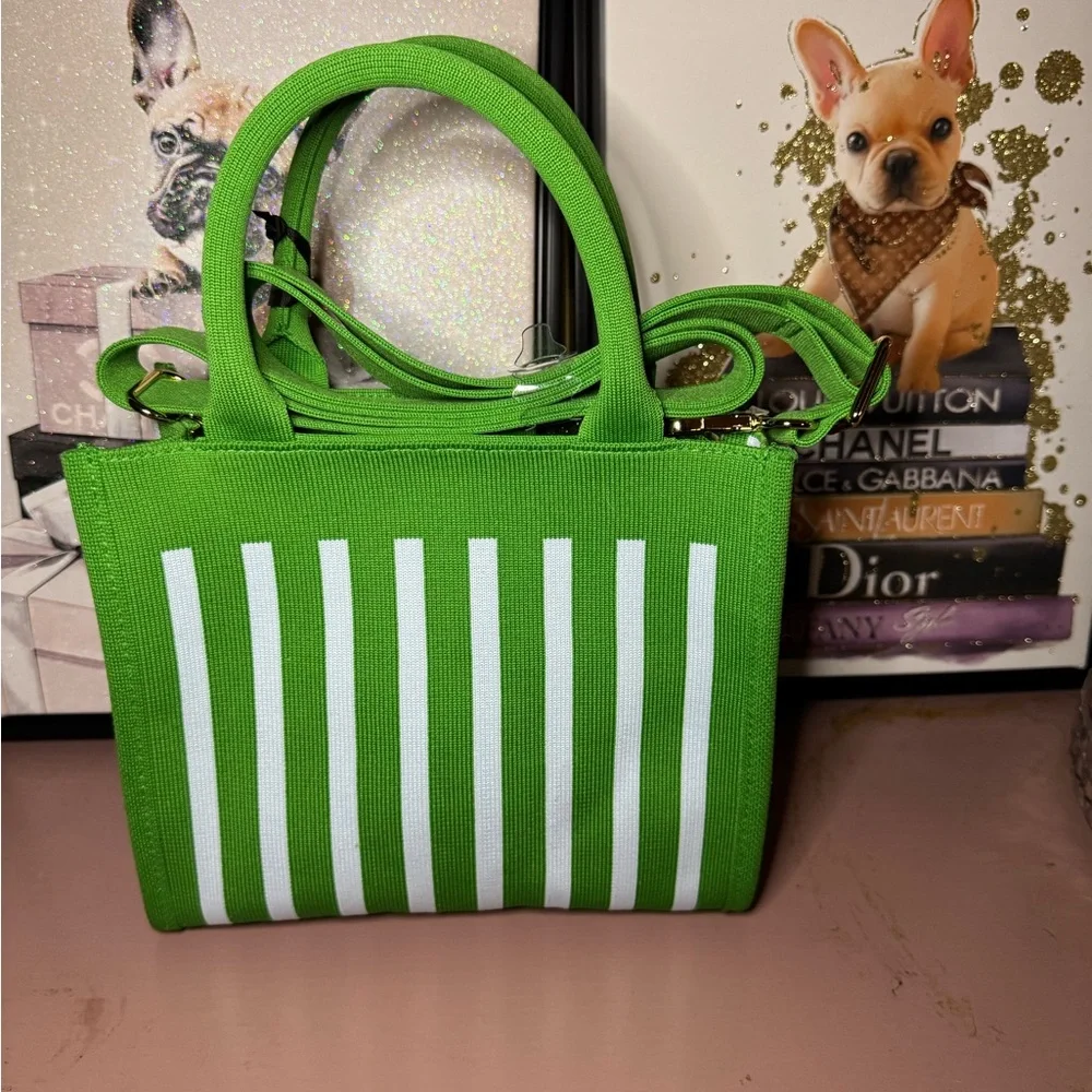 Kate Spade x Target Green Structured Tote with 4 Playful Charms & Card Case - Picture 5 of 8